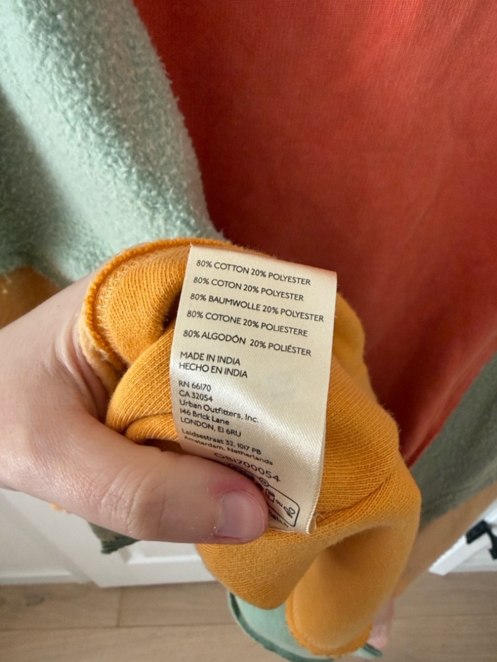 Free People Sidewalk colorblock Sweatshirt in Sunrise combo - Picture 9 of 11